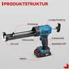 Akku-Kartuschenpistole Elektrische Kartuschenpresse mit 2x Produktbild-Vorschau 11