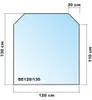 Sechseck 120x130cm schwarz - Funkenschutzplatte Produktbild-Vorschau 3