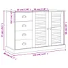 vidaXL Sideboard avec tiroirs VIGO 113x40x75 cm Pin massif Voir les images du produit 8