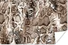 MuchoWow® Poster Tiermuster - Formen - Braun 180x120 cm - Produktbild-Vorschau 1