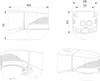 Technical drawings of a motion detector with dimensions. Produktbild-Vorschau