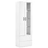 Merax Vitrinenschrank, H 182 x B 59,5 x T 35 cm, Weiß, Produktbild-Vorschau 8