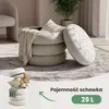 Pufa otwierana ze schowkiem welurowa 42 cm SNUGGO Kremowa Podgląd zdjęcia produktu 9