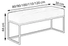 AX LIVING Assise Banc Acciarolli 90 cm - Gris, pietement Voir les images du produit 6