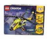 The image shows the front of a LEGO Creator 3-in-1 Hubschrauber-Abenteuer (Helicopter Adventure) set box. Anteprima dell’immagine prodotto