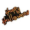 Happy Halloween Neon Dekoschild 60 cm x 30 cm orange - Produktbild-Vorschau 2