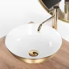 Rea Aufsatzwaschbecken Stella Round Brush Gold White Produktbild-Vorschau 8