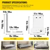Product specifications and diagrams for a bed frame mechanism, with example images of beds. Náhled obrázku produktu