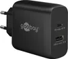 45 W USB-C PD GaN Dual-Schnellladegerät schwarz Produktbild-Vorschau 2