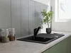 [Granitspüle 76x44 Schwarz+ Armatur]Hochwertig beidseitig Produktbild-Vorschau 3