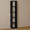 Schwarzes Stehregal mit hohen Regalböden, moderner Produktbild-Vorschau 2