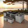 tectake® Aluminium Rattan Sitzgruppe Manhattan wetterfest Produktbild-Vorschau 8