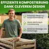 Moderner Komposter aus Lärchenholz Massivholz Produktbild-Vorschau 2