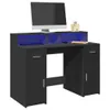 LED-Schreibtisch Schwarz 120x55x91 cm Holzwerkstoff Produktbild-Vorschau 2