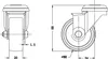 50mm 2" Rolle, grau gummibereift, schwenkbar, 160kg Produktbild-Vorschau 3