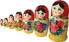 Matroschka Puppen Babuschka rotes Tuch Set aus 7 Produktbild-Vorschau 5