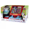 A toy cash register and accessories are displayed in their retail packaging. Voir les images du produit