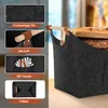 Panier en feutre gris foncé pour bois de cheminée, Ikodm, Voir les images du produit 2