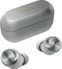 A pair of silver Technics wireless earbuds and their charging case are shown against a white background. Anteprima dell’immagine prodotto