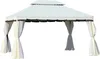 Outsunny Gartenpavillon 4 x 3 m Doppeldach-Partyzelt mit Produktbild-Vorschau 1