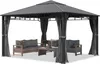 Gartenpavillon 4x4 m Stahldach Hardtop, 4 Seitenteile in Produktbild-Vorschau 1