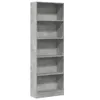 vidaXL Bibliothèque gris béton 60x24x176 cm Bois composite Voir les images du produit 1