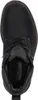 A top-down view of a black leather boot with fur lining. Produktbild-Vorschau