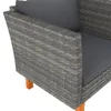 vidaXL Gartensofa Poly Rattan und Eukalyptus Massivholz -  Produktbild-Vorschau 9