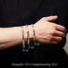 Breites Herrenarmband 925er Sterlingsilber 7 mm Figaro Produktbild-Vorschau 3