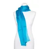 Seidenschal Halstuch Schal blau blautürkis Seide 180x45cm Produktbild-Vorschau 4