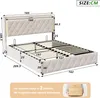 ProximaX Beige-Polsterbett 160x200cm mit LED-Licht, Produktbild-Vorschau 7