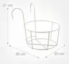 Wiszące doniczki Relaxdays, zestaw 4 szt., wymiary: 21 x 20 Podgląd zdjęcia produktu 4