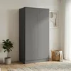 BEAUTYSOFA | Drehtürenschrank LOOK Graphit - Kleiderschrank Produktbild-Vorschau 1