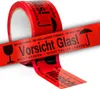 12x Klebeband " Vorsicht Glas " Packband rot Paketband PP Produktbild-Vorschau 2