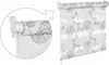 Doppelrollo mit Pailetten und Blumenmuster weiss/schwarz Produktbild-Vorschau 1