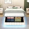 A bed with storage underneath, set up in a bedroom. Náhľad obrázku produktu