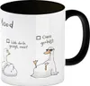 Gilbert die Gans Kaffeebecher in schwarz mit Spruch Daily Produktbild-Vorschau 1