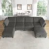 Sofá modular Merax, sofá en forma de U con reposapiés y Vista previa de la imagen del producto 2