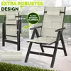 tillvex Gartenstuhl mit Polster Premium 1 Stück Beige Produktbild-Vorschau 2