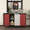 MODFU mobile bar mobile da soggiorno con ante rosse + 2 Anteprima dell’immagine prodotto 2