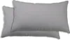 2er Set Kissenbezug Kissenhülle 40x80 cm silber Uni Produktbild-Vorschau 1
