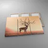 Bild auf Leinwand - Leinwandbild - Hirsch Baum Nebel Wald - Produktbild-Vorschau 2