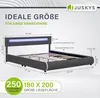 Juskys Polsterbett Sevilla 180 x 200 cm mit Matratze, Produktbild-Vorschau 5