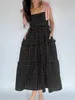 Langes Damenkleid mit Blumenmuster, im Bohème-Stil, lässige Produktbild-Vorschau 2