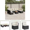 The Living Store 10-tlg. Garten-Sofagarnitur mit Kissen Produktbild-Vorschau 1