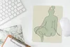 MuchoWow® Mauspad Mousepad Frau - Grün - Linienkunst - Produktbild-Vorschau 5