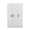 Kinder-Kleiderschrank 120 cm – Weiß/Weiß mit erika Griffe, Produktbild-Vorschau 7