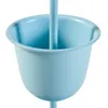 A close-up view of a light blue flower stand with a central pole. Produktbild-Vorschau