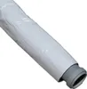 A close-up shot of a white insulated pipe sleeve covering a gray pipe fitting. Produktbild-Vorschau