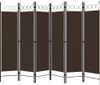 vidaXL 6-tlg. Raumteiler Braun 240 x 180 cm Produktbild-Vorschau 1